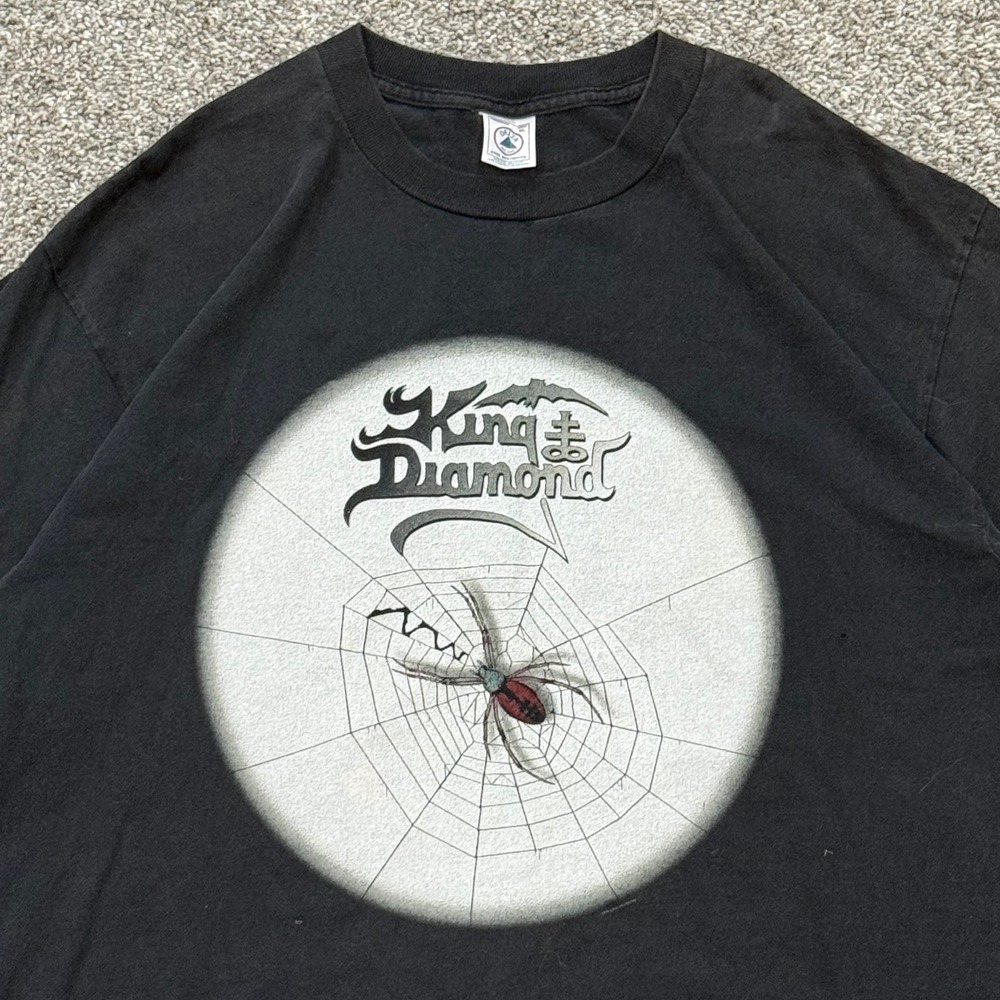 Vintage 90s King Diamond Spiders‎ Lullabye Band T-Shirt 1998 Delta Mens XL Black - Picture 2 of 5